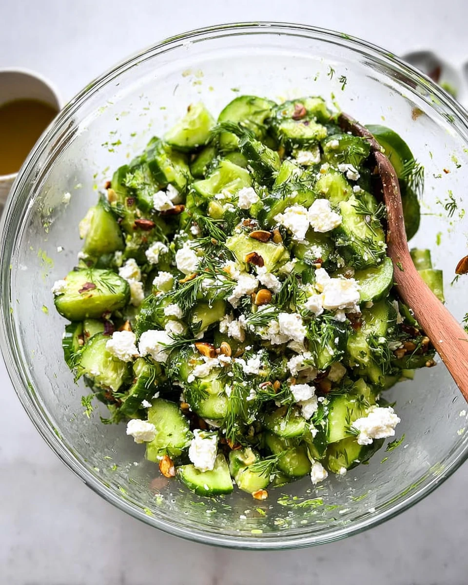 10 Minute Smashed Cucumber Salad – With Feta and Dill