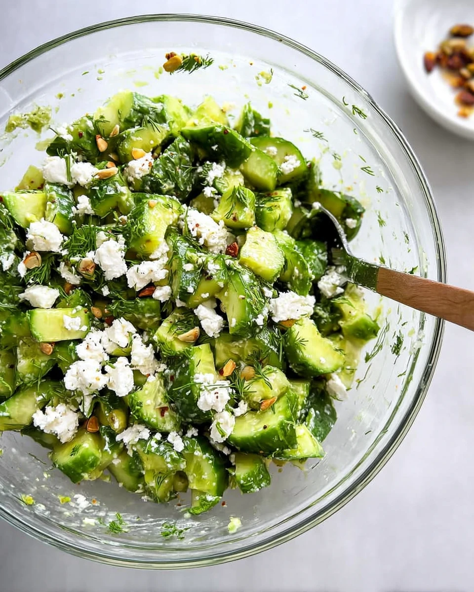 10 Minute Smashed Cucumber Salad – With Feta and Dill