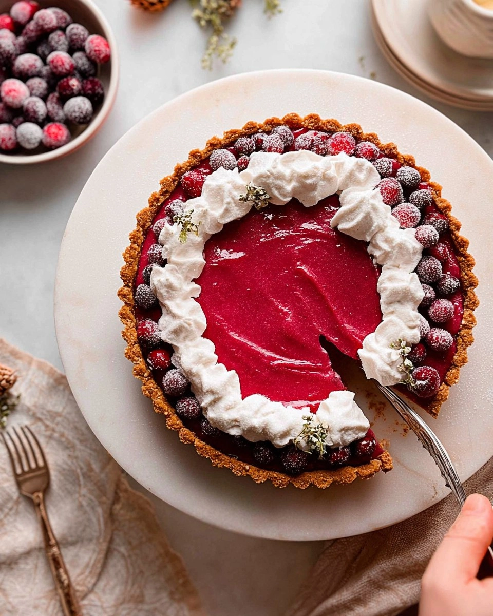 Cranberry Curd Tart