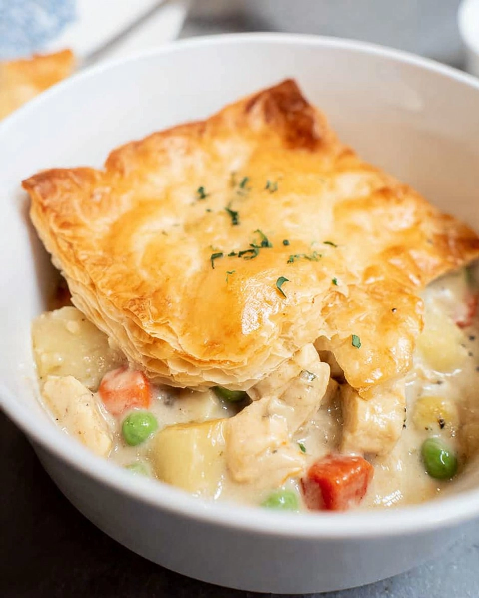 Creamy Chicken Pot Pie with Puff Pastry