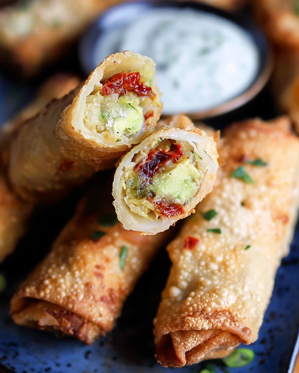 Avocado Sundried Tomato Egg Rolls
