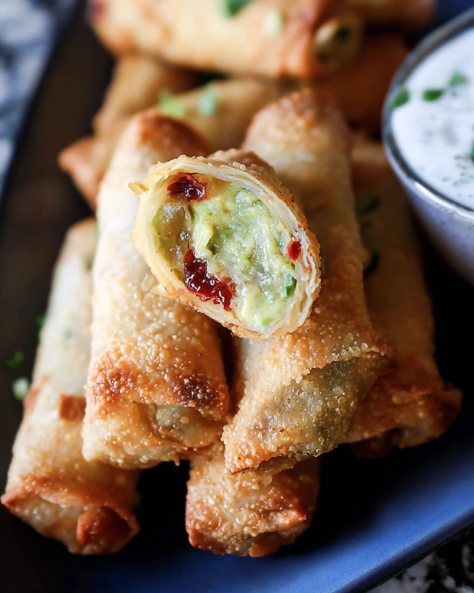 Avocado Sundried Tomato Egg Rolls