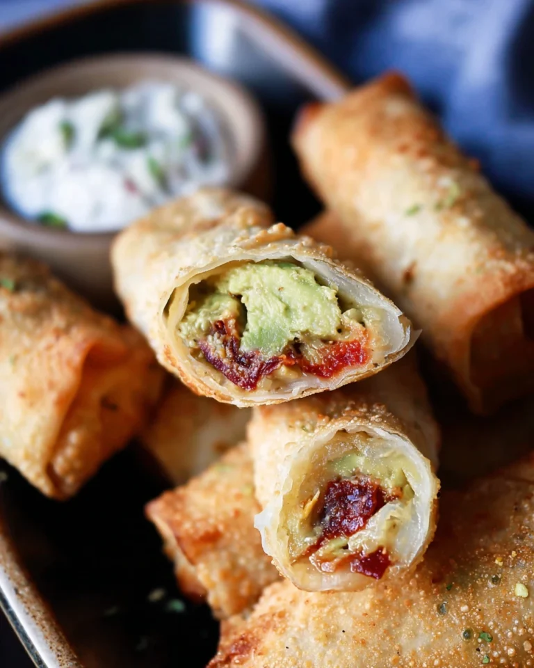 Avocado Sundried Tomato Egg Rolls