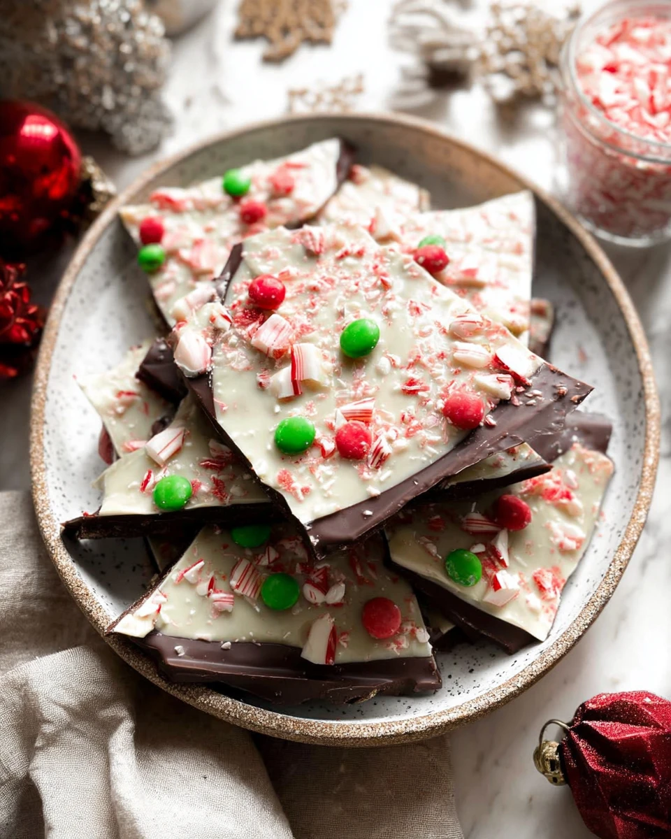 Chocolate Peppermint Christmas Bark