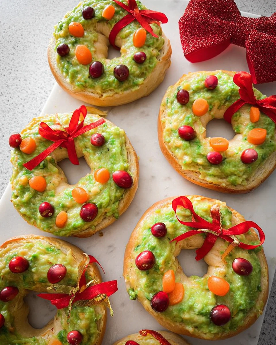 Christmas Bagel Wreaths