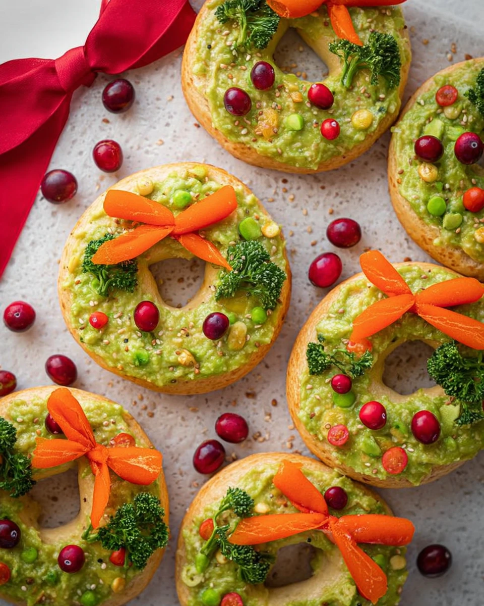 Christmas Bagel Wreaths