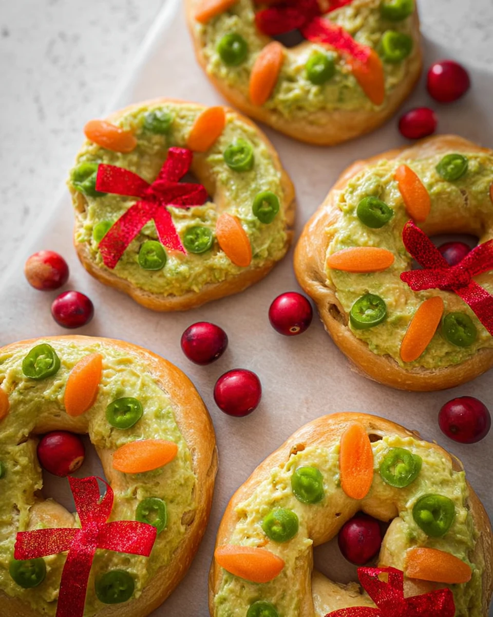 Christmas Bagel Wreaths