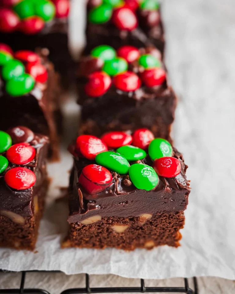 Christmas Brownies with Ganache Frosting