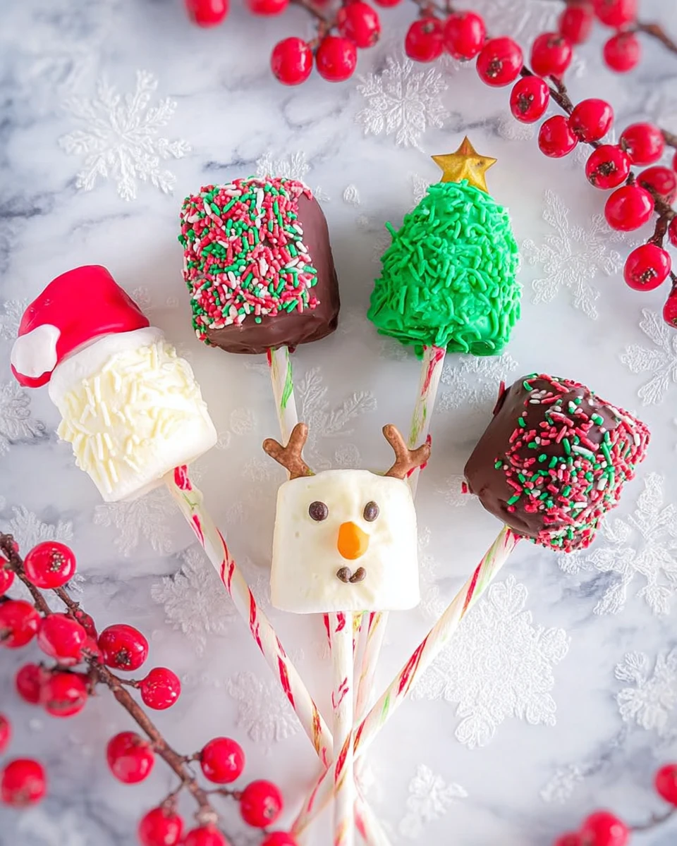 Christmas Marshmallow Pops
