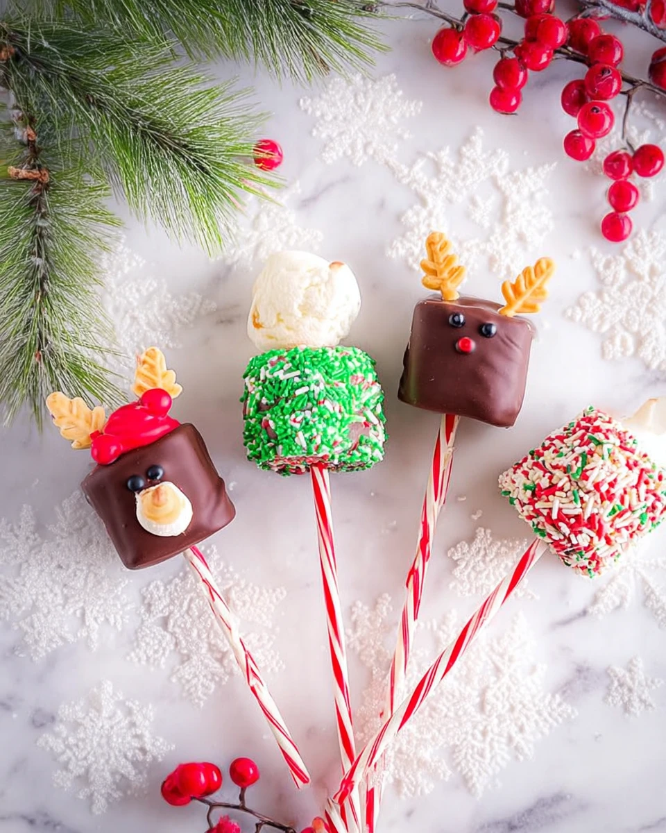 Christmas Marshmallow Pops