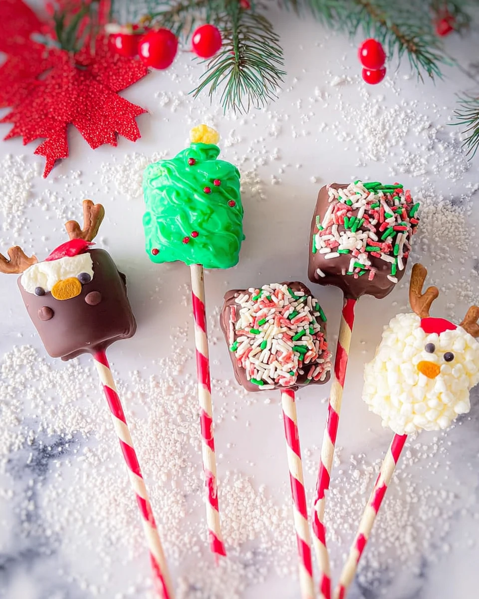 Christmas Marshmallow Pops