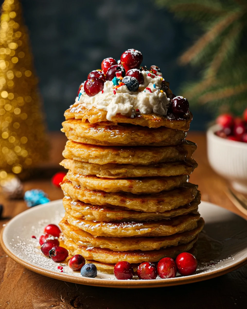 Christmas Morning Eggnog Pancakes