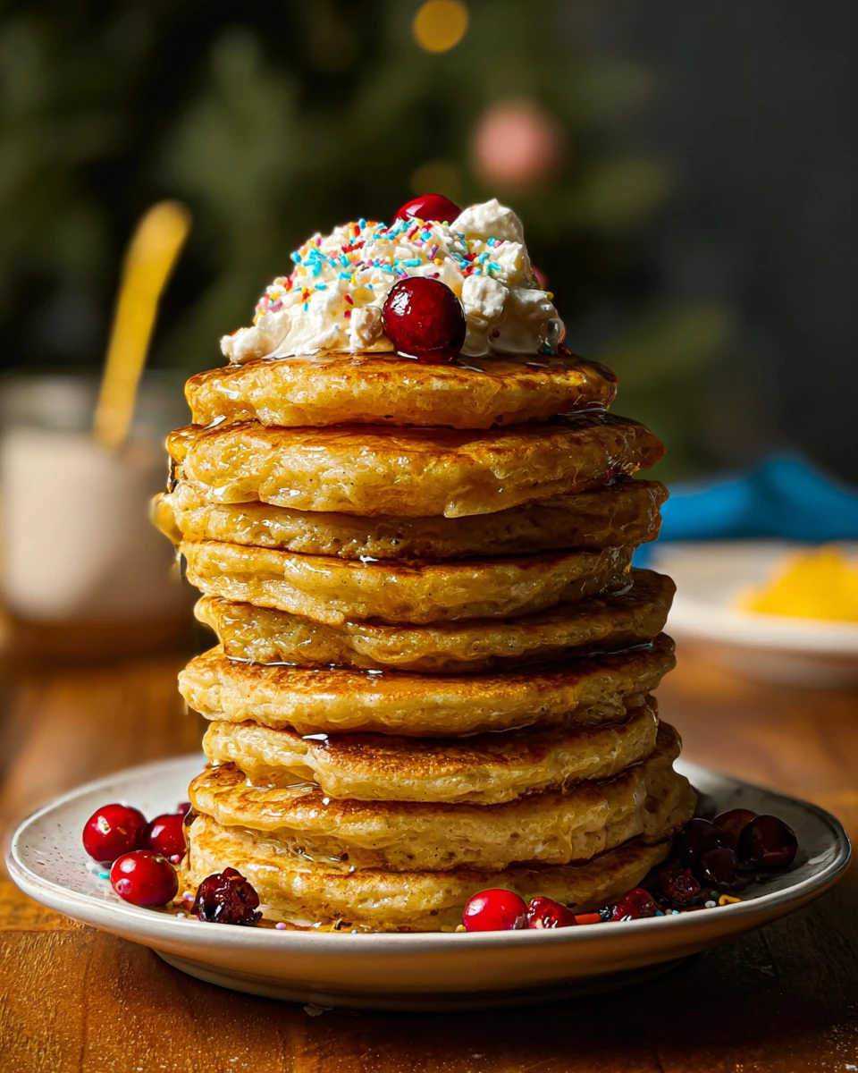 Christmas Morning Eggnog Pancakes