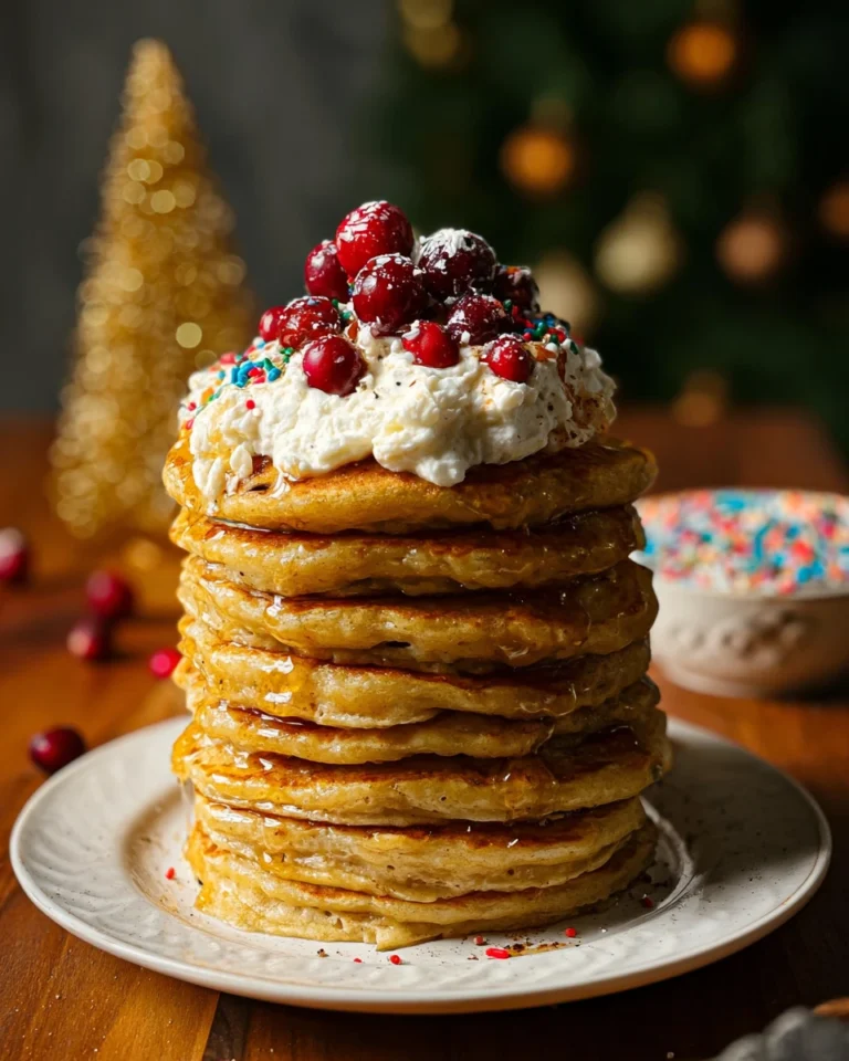 Christmas Morning Eggnog Pancakes