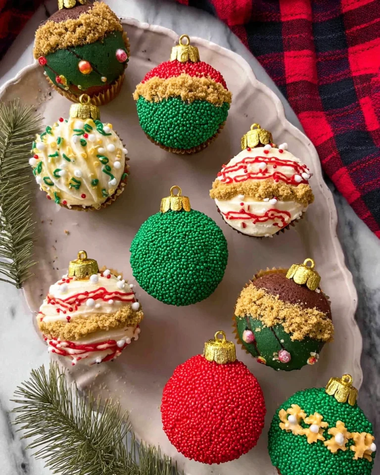 Christmas Ornament Cupcakes