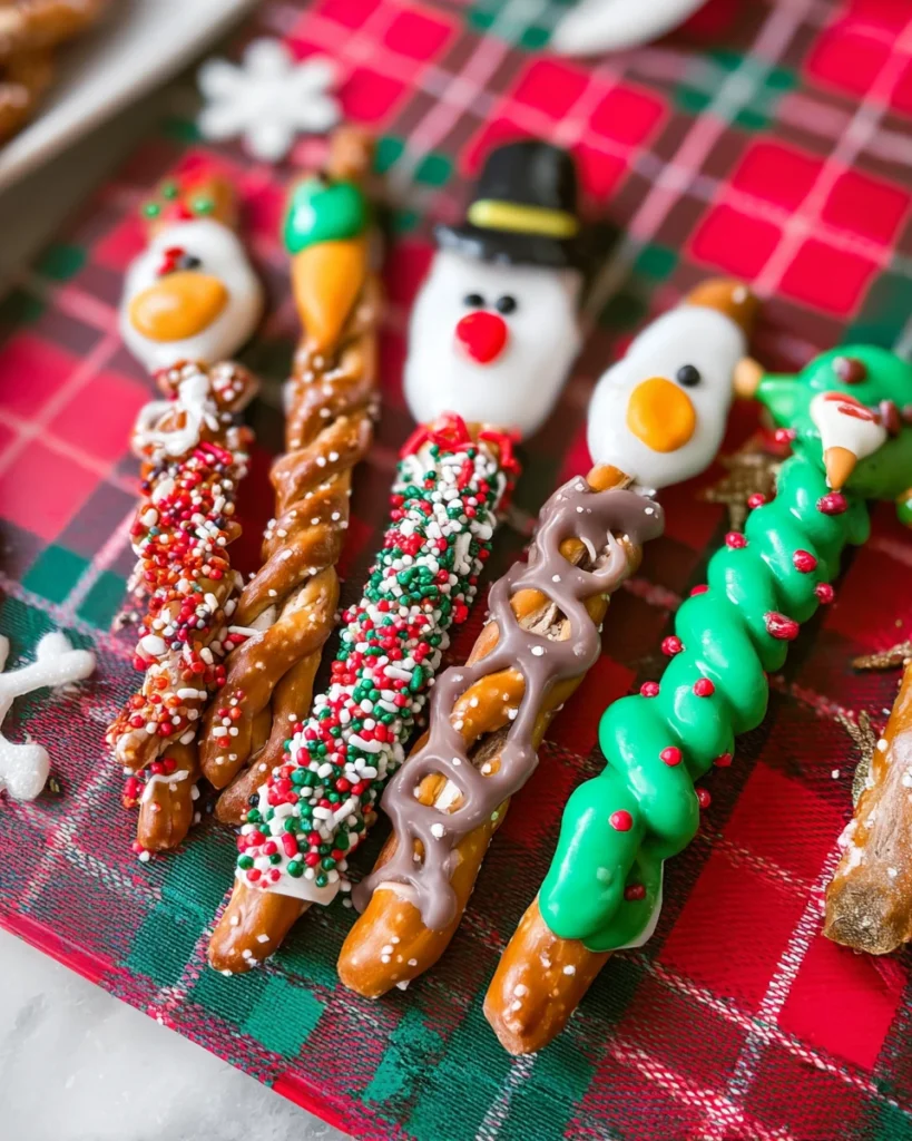 Christmas Pretzel Rods