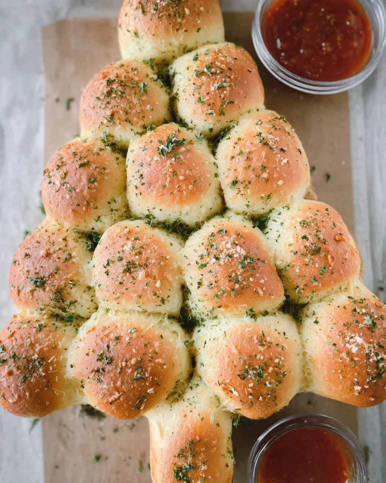 Christmas Tree Garlic Pull-Apart Rolls