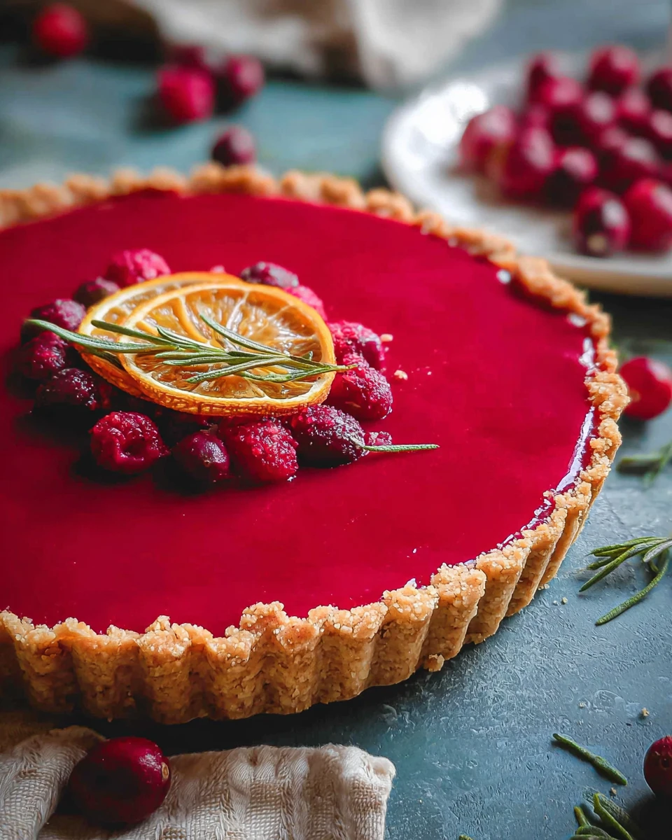 Cranberry Curd Tart