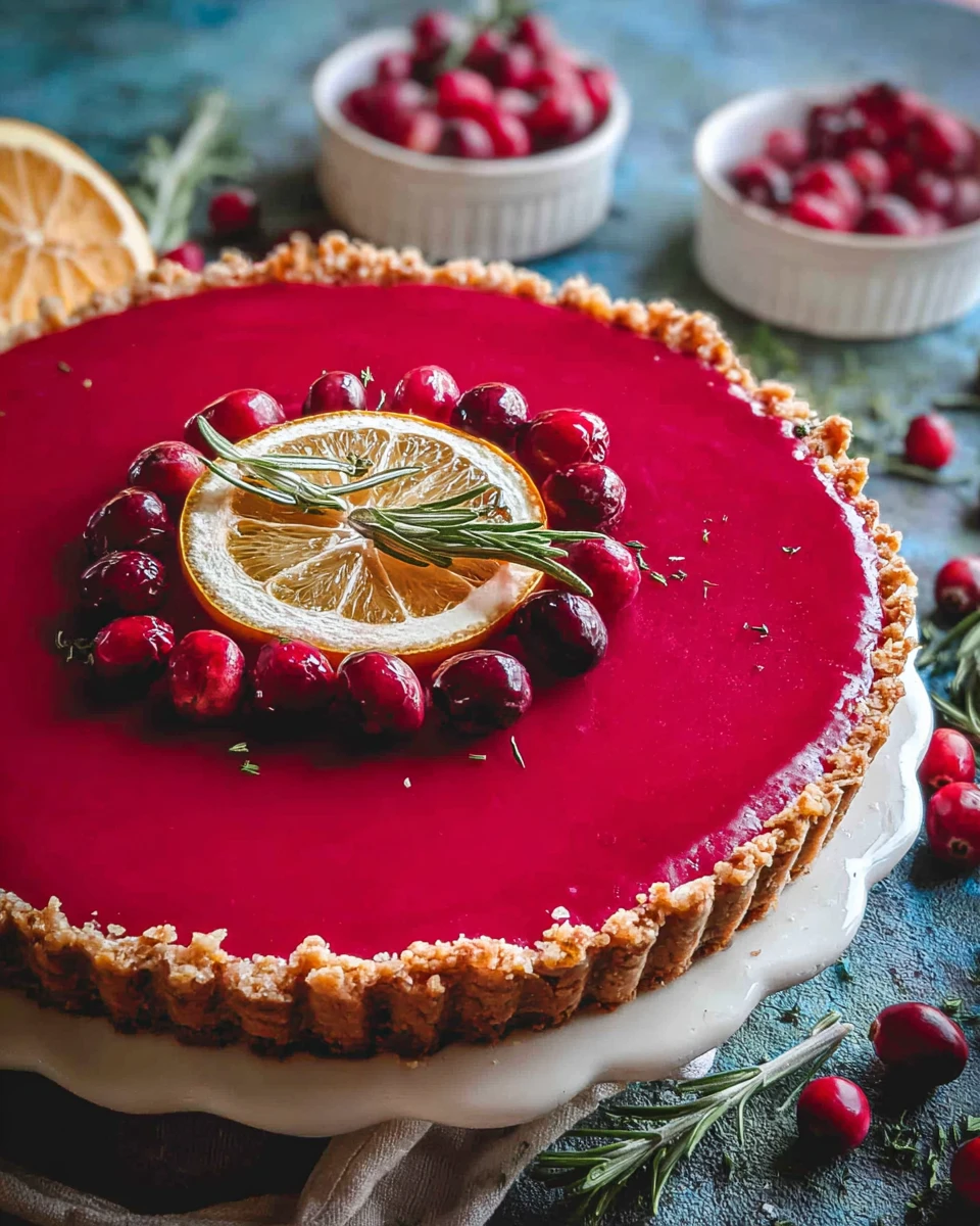 Cranberry Curd Tart