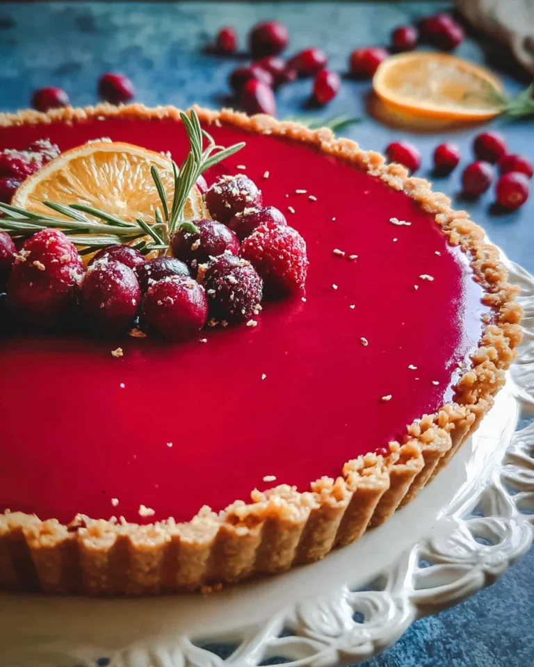 Cranberry Curd Tart