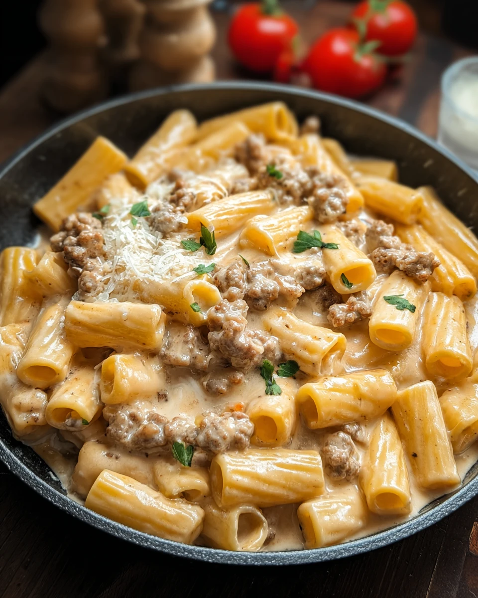 Creamy Sausage Rigatoni