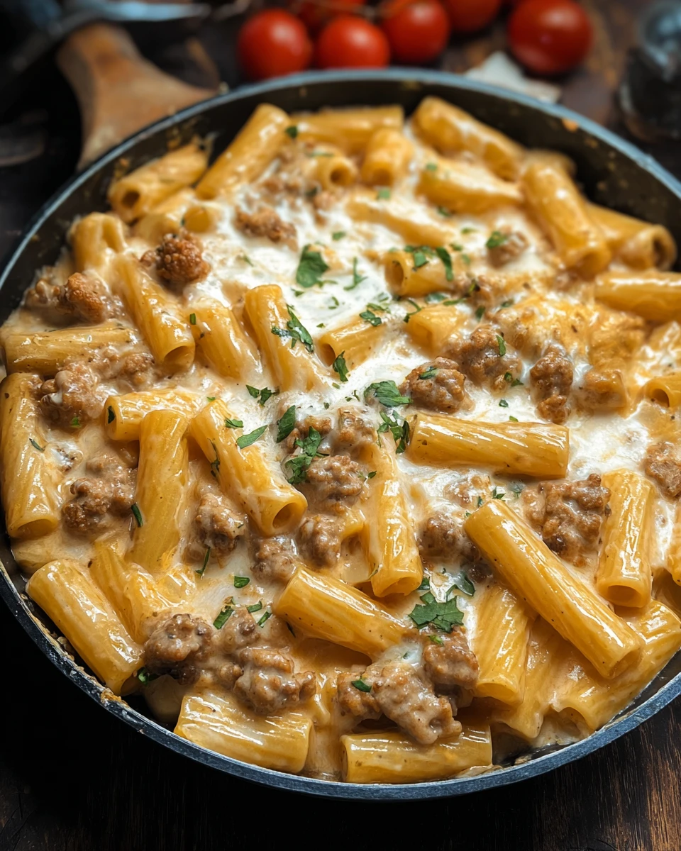 Creamy Sausage Rigatoni