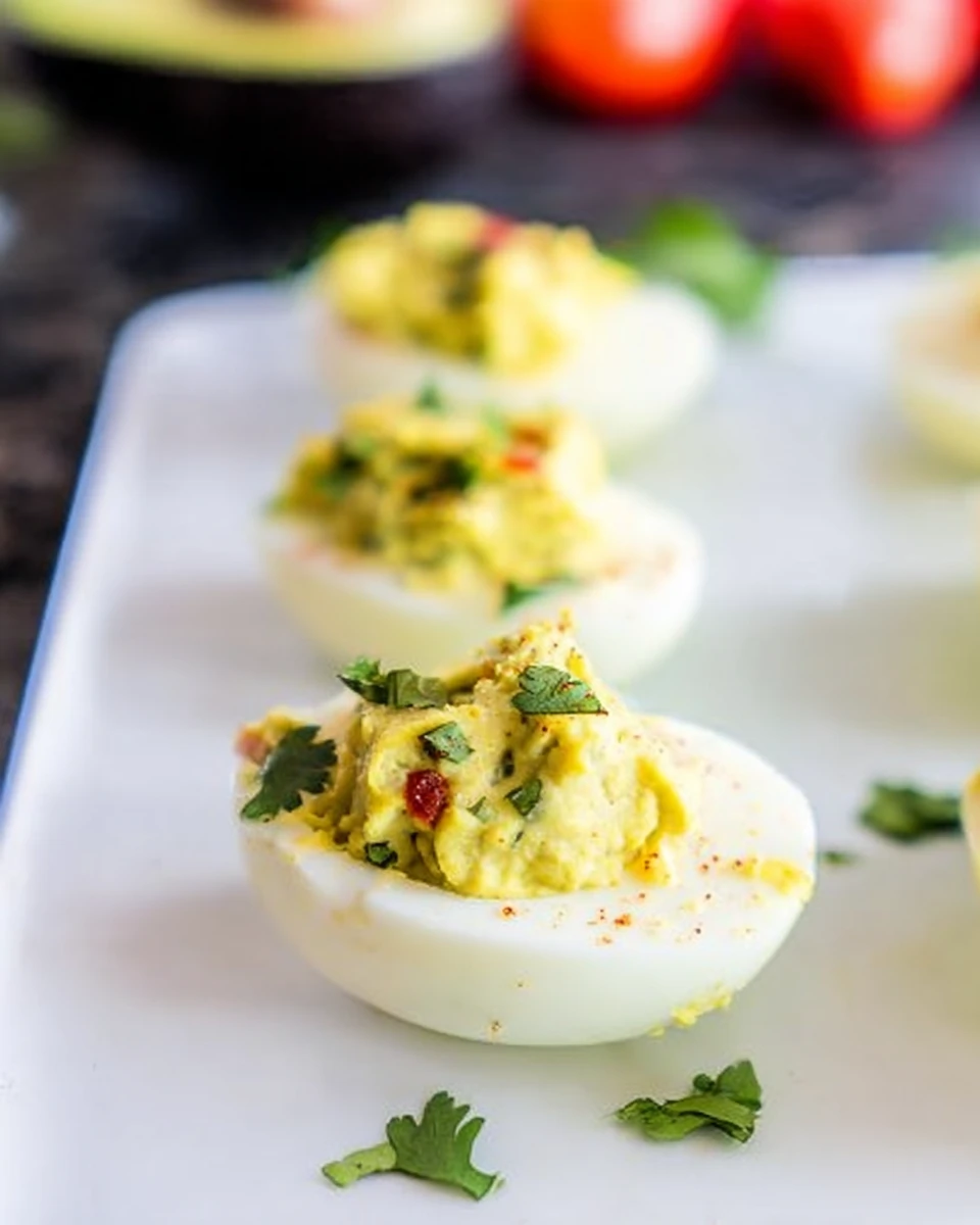 Deviled Guacamole Eggs