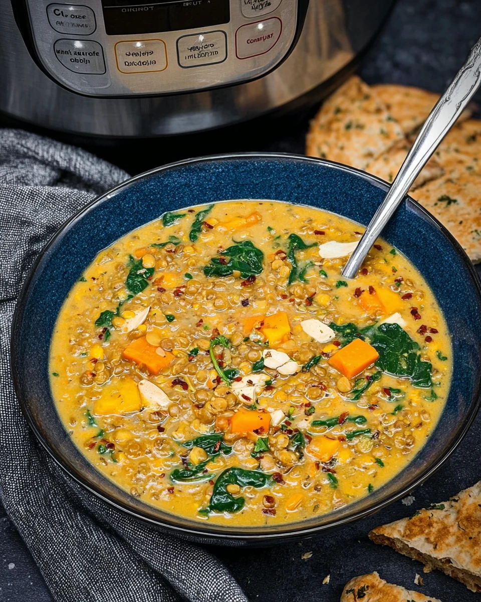 Instant Pot Coconut Curry Lentil Soup