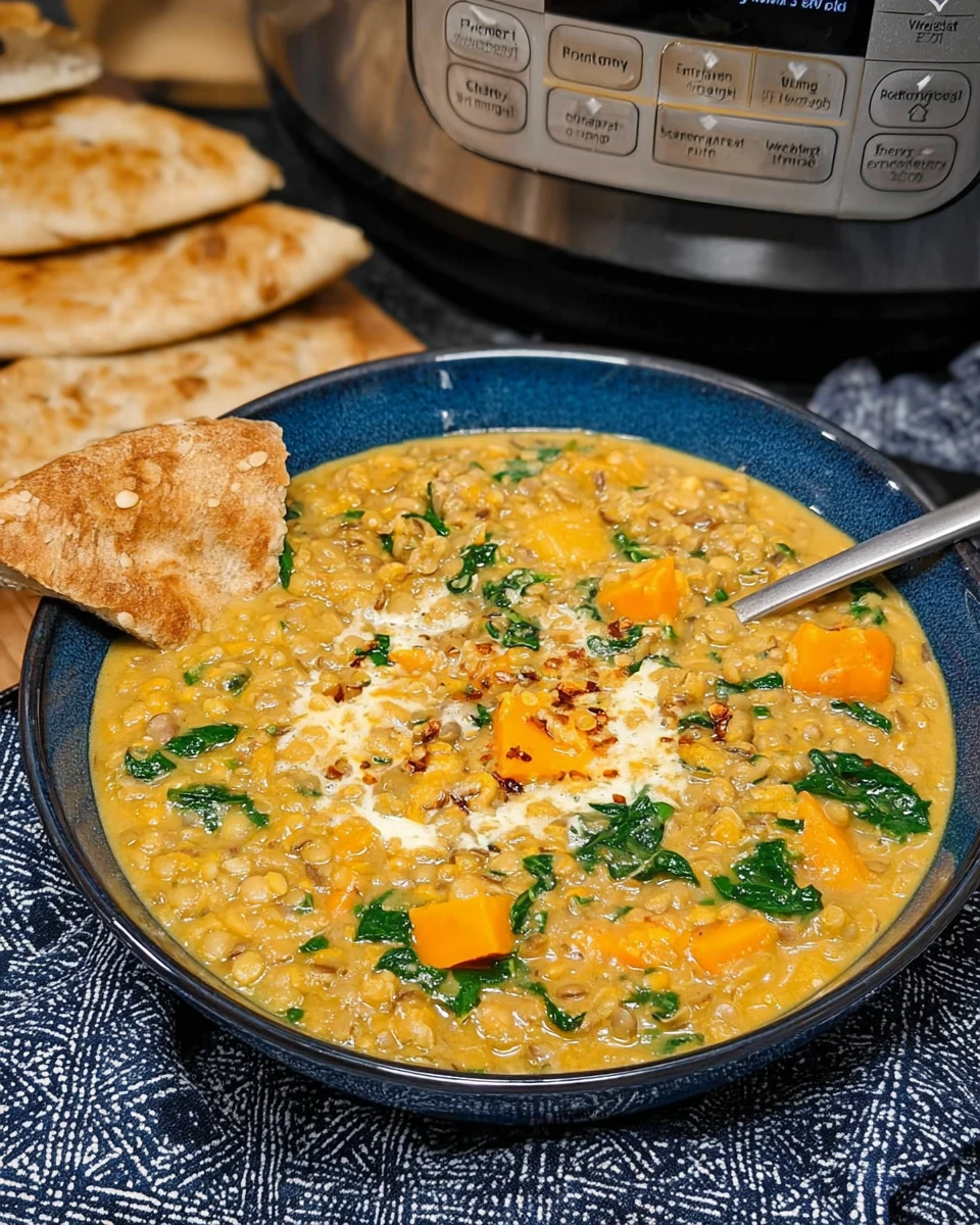 Instant Pot Coconut Curry Lentil Soup