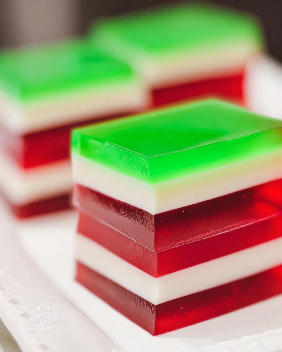 Layered Gelatin for Christmas
