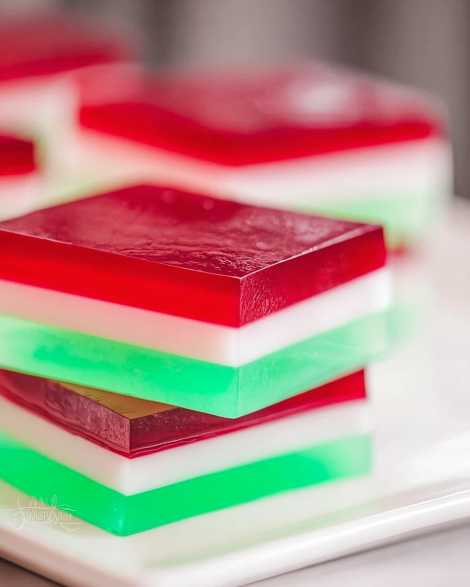 Layered Gelatin for Christmas