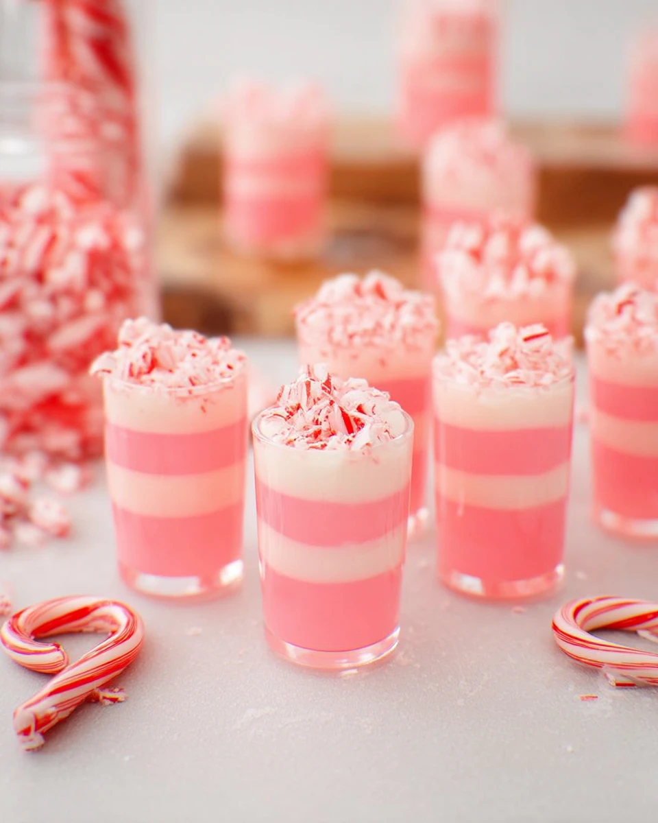 Pink Peppermint Jello Shots