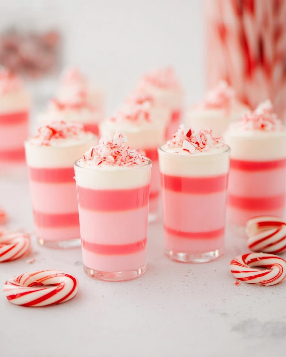 Pink Peppermint Jello Shots