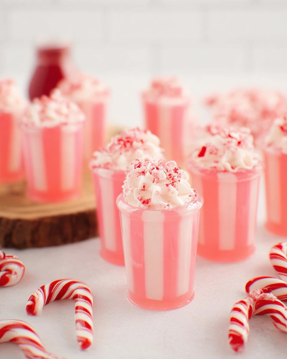 Pink Peppermint Jello Shots