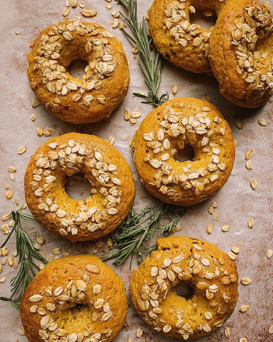 Pumpkin Oat Bagels