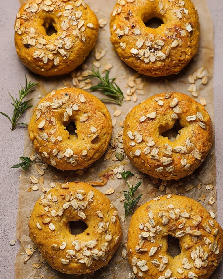 Pumpkin Oat Bagels