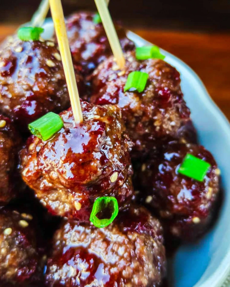 Raspberry Balsamic Meatballs