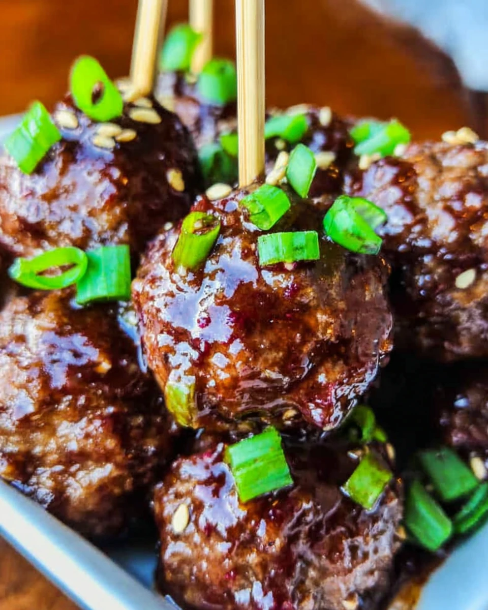 Raspberry Balsamic Meatballs
