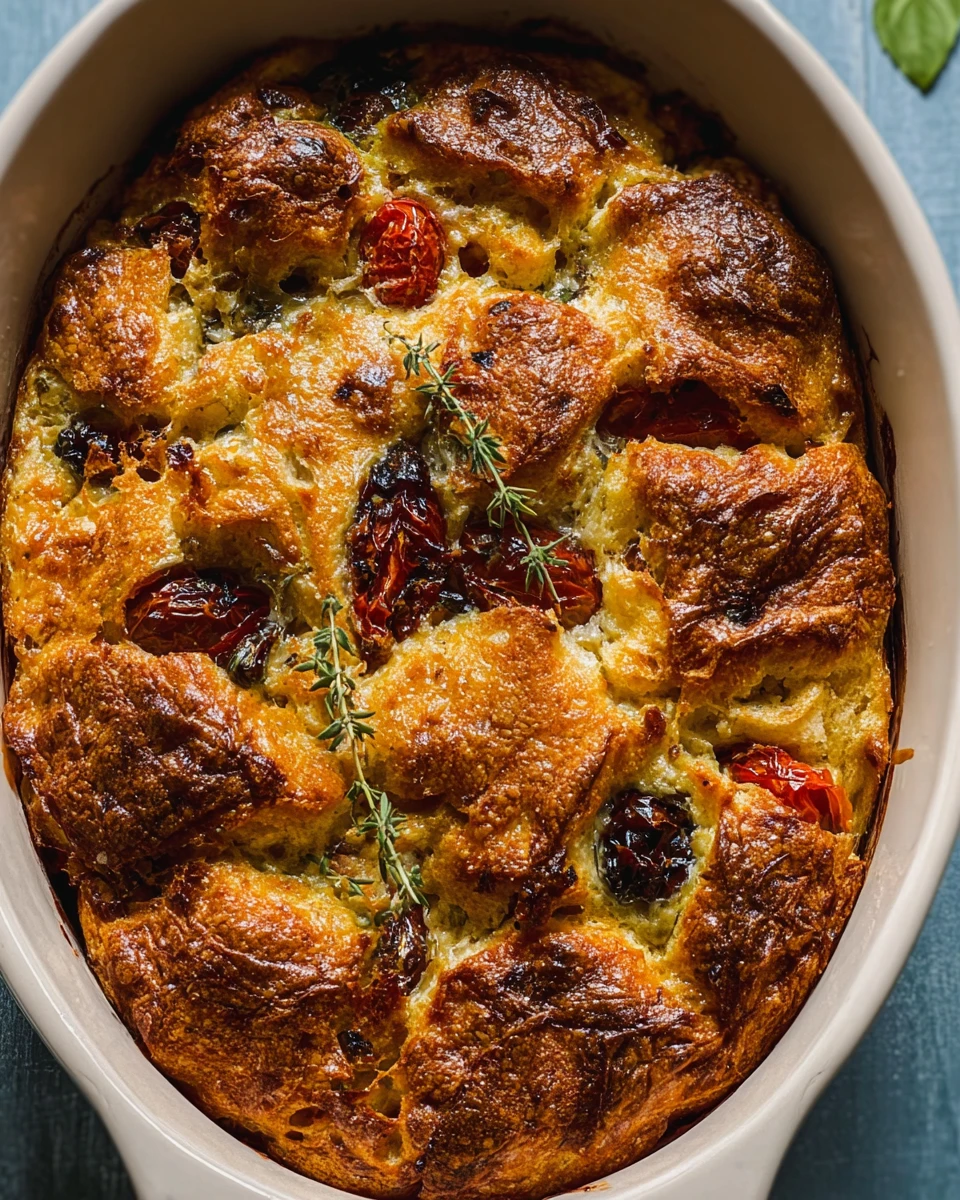 Southern Caprese Biscuit Breakfast Strata