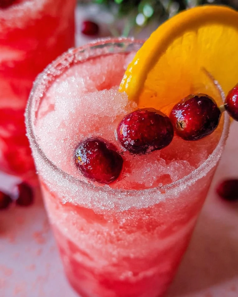 Sparkling Christmas Slush Drink