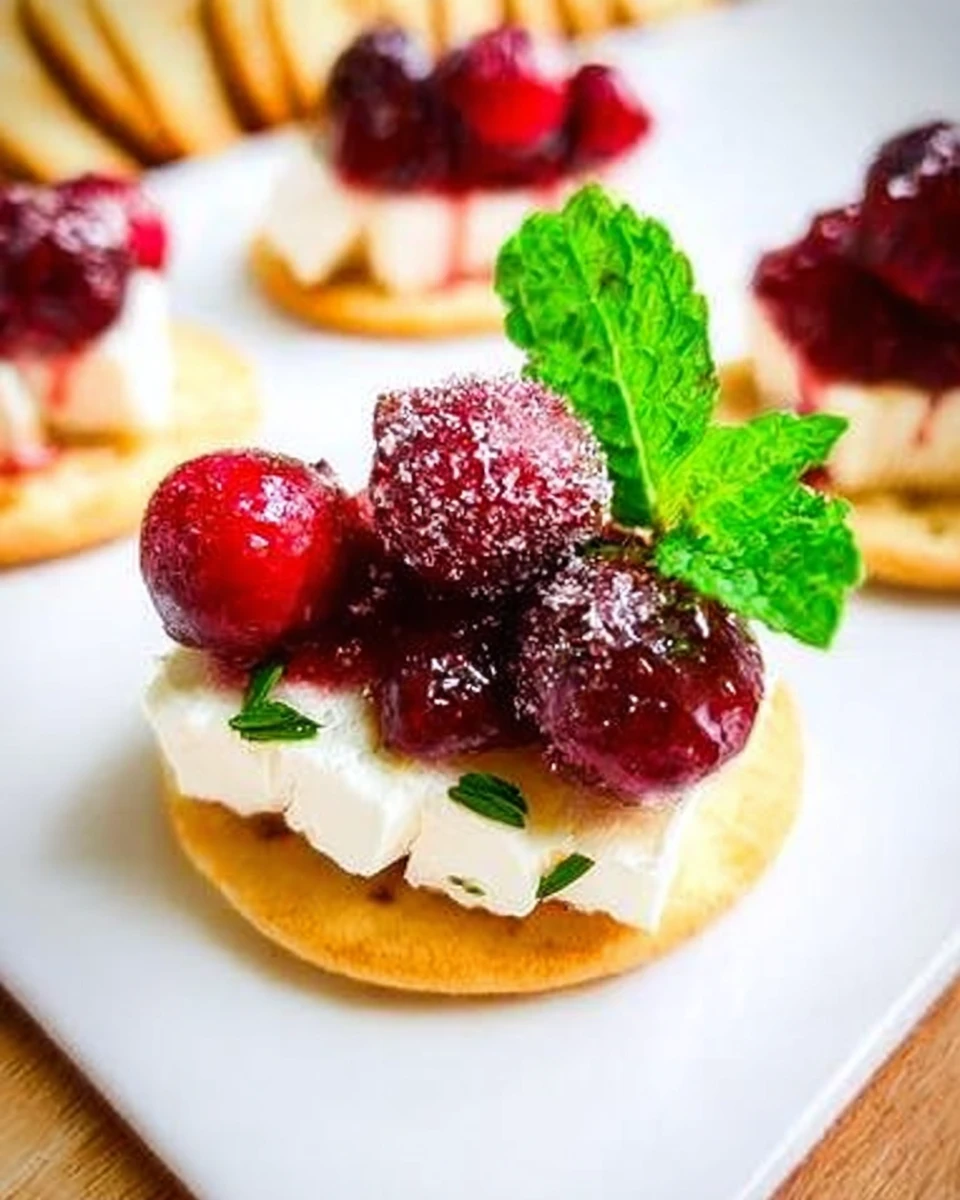 Sparkling Cranberry Brie Bites