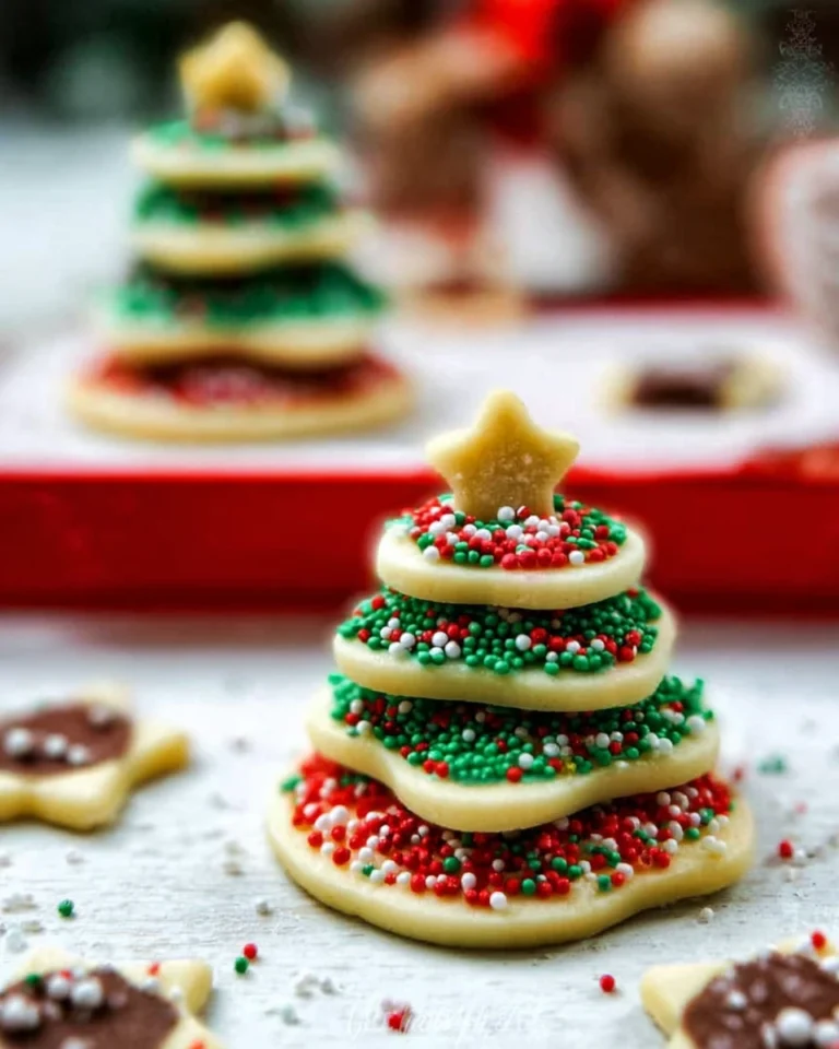 Stacked Christmas Tree Cookies