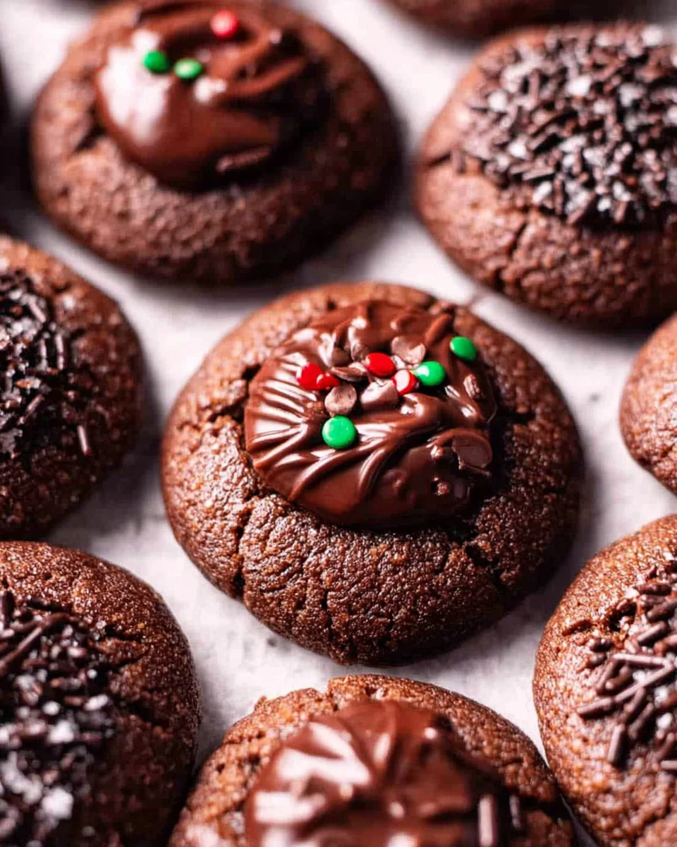 Vegan Chocolate Thumbprint Cookies