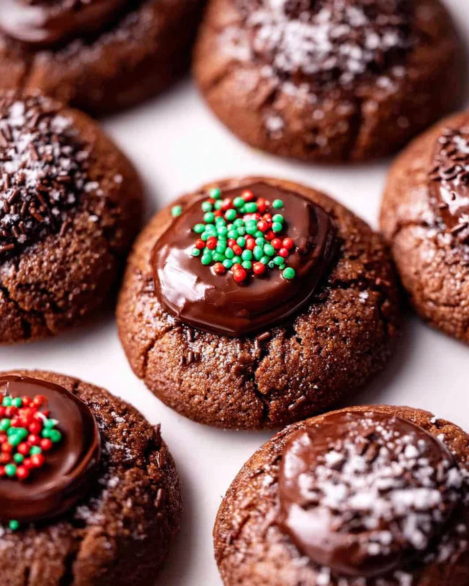 Vegan Chocolate Thumbprint Cookies