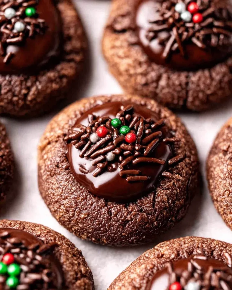 Vegan Chocolate Thumbprint Cookies