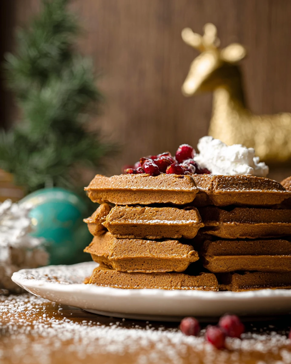 Vegan Gluten-Free Gingerbread Waffles