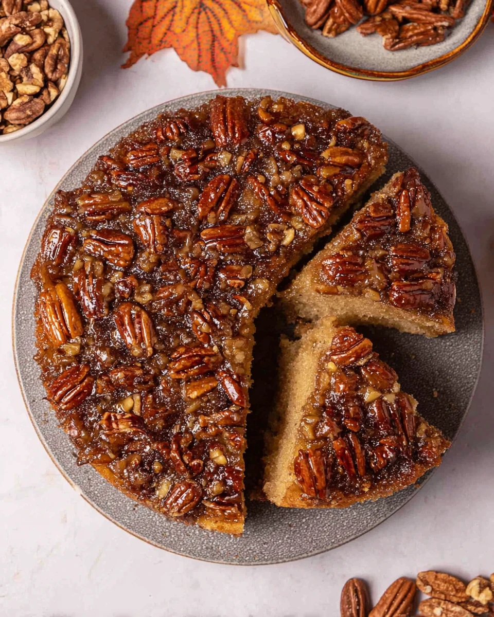 Vegan Pecan Upside Down Cake