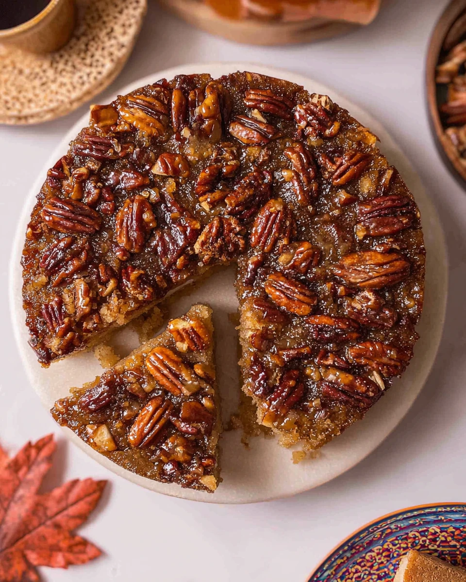 Vegan Pecan Upside Down Cake
