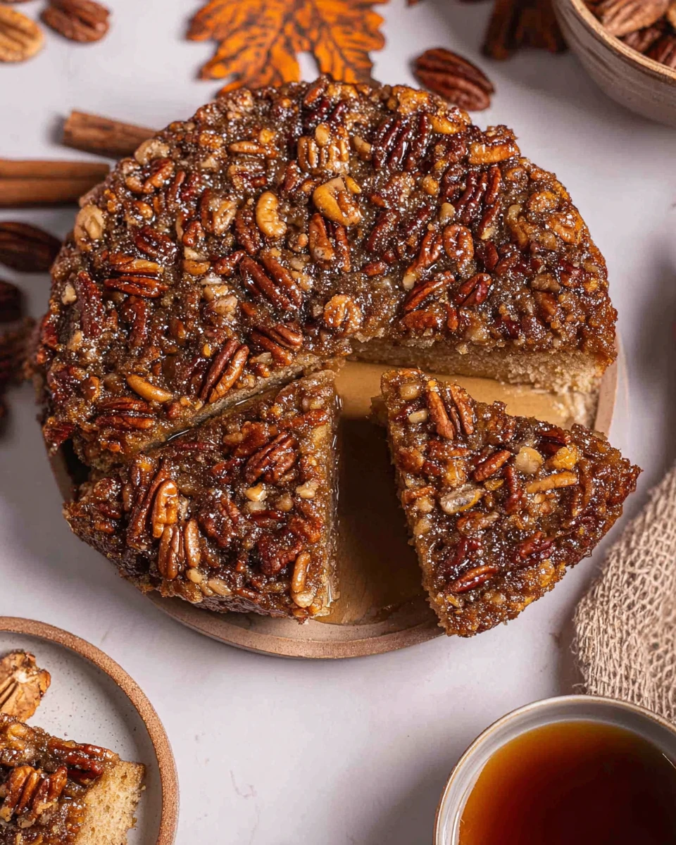 Vegan Pecan Upside Down Cake