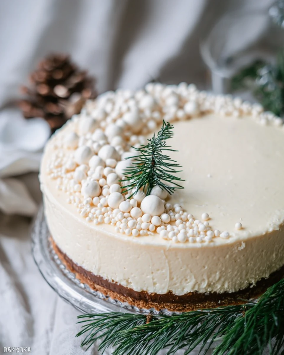 White Christmas Truffle Cake